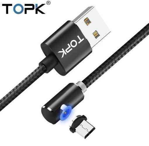 Магнітний Lightning кабель TOPK AM51 Black Київ