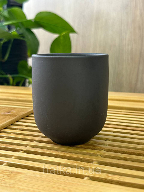 Піала для чаю ісинська глина гладка 160 мл "Поклик" темна Київ - фото 1