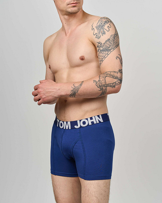 Трусы-шорты мужские однотонные - Tom John 2020-5 XXL, Синий Киев - изображение 1
