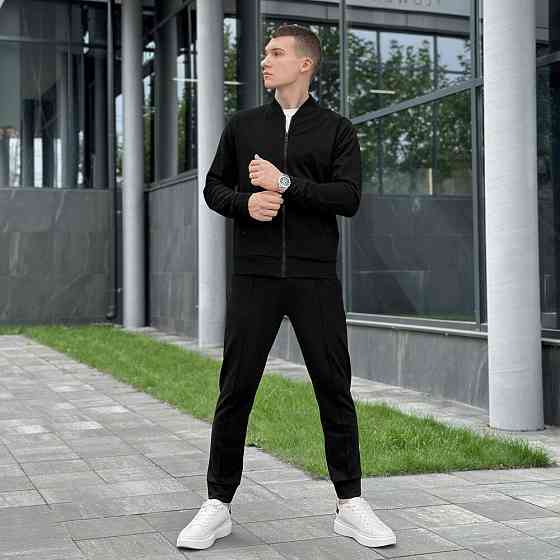 Чорний спортивний чоловічий костюм Pobedov Alpha. Комплект штани і кофта Київ