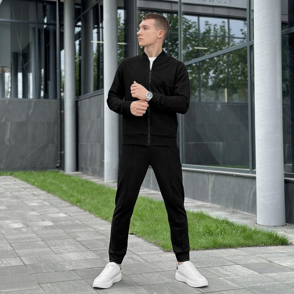 Чорний спортивний чоловічий костюм Pobedov Alpha. Комплект штани і кофта Київ - фото 1