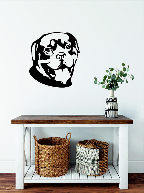 Декоративное настенное Панно «Ротвелер», Декор на стену 70*70 см, Черный Киев - изображение 5