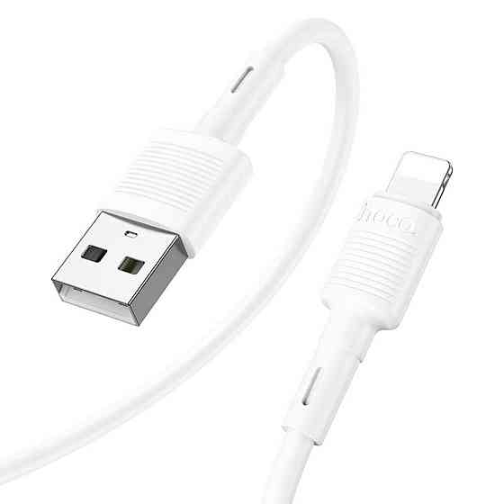 Кабель HOCO X83 USB - Lightning 2.4A, 1m, PVC, PVC разъемы, цвет белый 6931474770875 Одесса