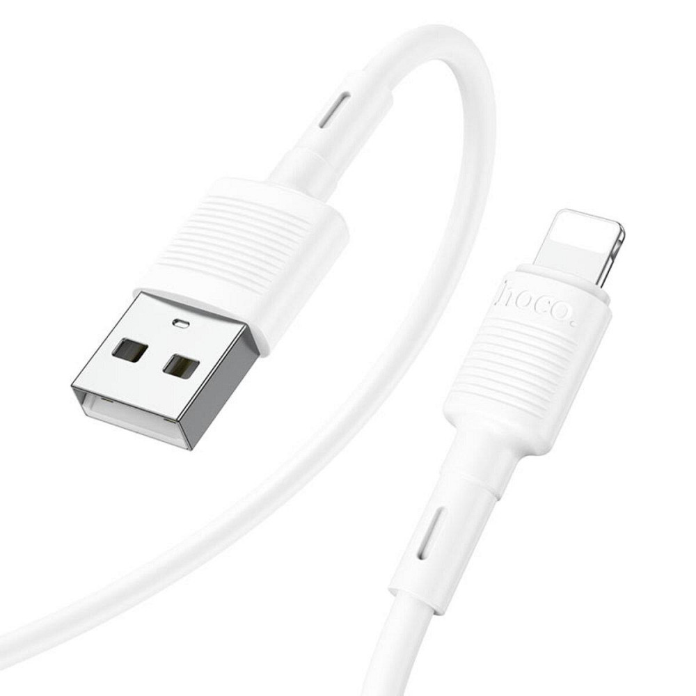 Кабель HOCO X83 USB - Lightning 2.4A, 1m, PVC, PVC разъемы, цвет белый 6931474770875 Одесса - изображение 1