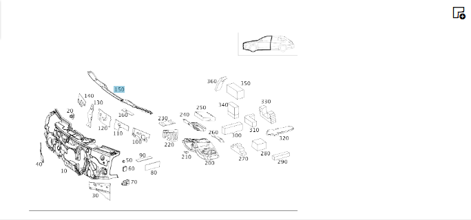 Mercedes-Benz  A1766820028 Ущільнювач на моторному щиті під лобове скло CLA C117 CLA Shooting Brake X117 GLA X156 Одеса - фото 2