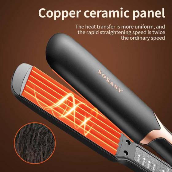 Щипці-гофре для волосся SK-1906, 4 режими температури, алюмінієві пластини, шнур 360°, авто вимкнення Одеса
