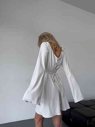 Жіноча романтична тепла міні-сукня з ангори-рубчик Одеса