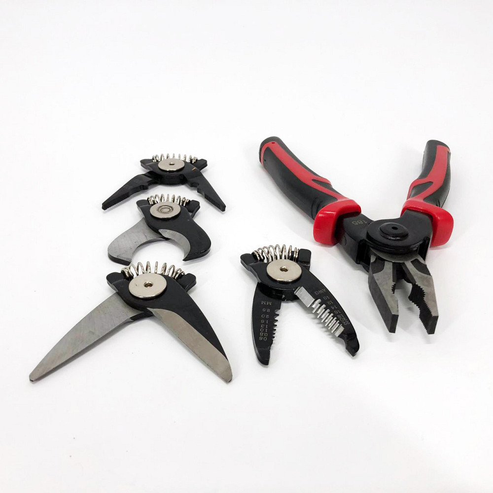 Многофункциональный набор быстросменных инструментов 5 в 1 (плоскогубцы, зачистка изоляции, обжимные щипцы) LF-12 Львов - изображение 17