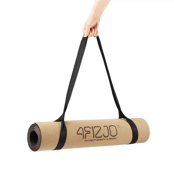 Спортивний килимок для йоги та фітнесу Cork 4FIZJO 4FJ0590, 183x61x0,4 см Вінниця
