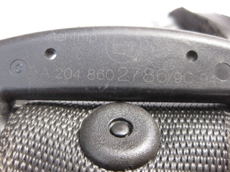 Mercedes-Benz  A2048602786 9C94 Ремінь безпеки задній лівий чорний C-Class W204 Одеса - фото 3