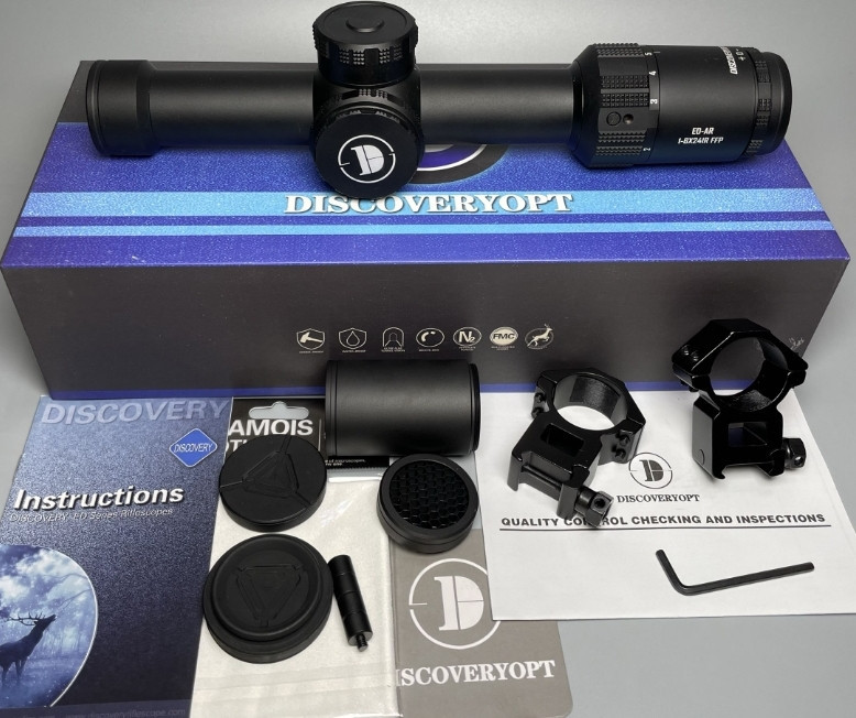 Оптический прицел Discovery ED-AR 1-6x24 FFP Загонник оптичний приціл. Київ - фото 7