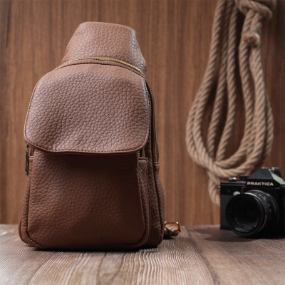 Сумка Vintage Жіноча з однією лямкою через плече з екошкіри Коричнева (22764) Вінниця - фото 3