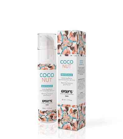 Массажное масло EXSENS Coconut 50мл разогревающее, без сахара, без парабенов, съедобное Sex Aura Киев