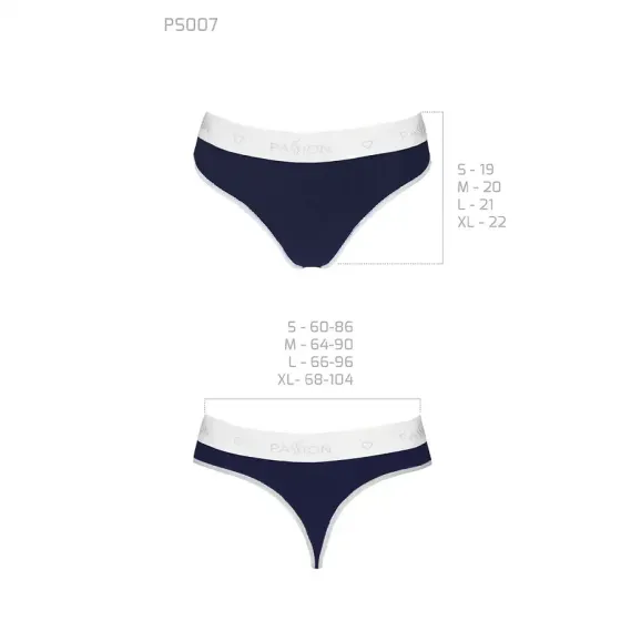 Спортивні трусики-стрінги Passion PS007 PANTIES L, navy blue Львів