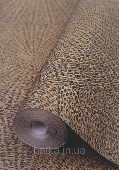 Обои виниловые на флизелиновой основе Rasch Ascona 1.06х10 абстракция круги точки золотистые черные 3д Киев - изображение 1