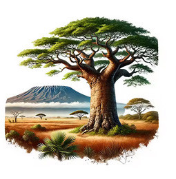 Термонаклейка на одежду модная Баобаб Киев - изображение 1