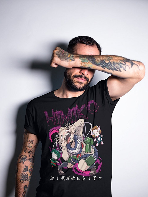 Футболка для хлопчика з аніме принтом Моя геройська академія оверсайз (зріст від 165 до 180) Чорний AnimeJ0336m Дніпро - фото 2