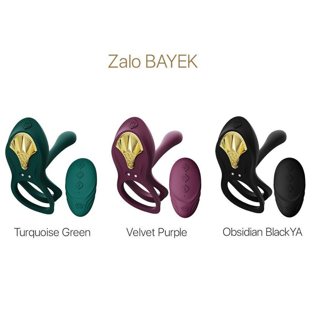 Смарт-эрекционное кольцо Zalo - BAYEK Obsidian Black, двойное с вводимой частью, пульт ДУ Sex Aura Киев - изображение 8