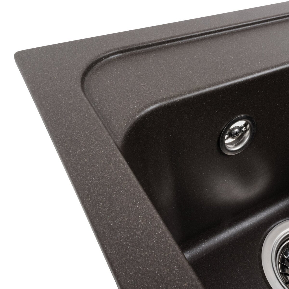 VALESO Гранітна мийка для кухні VALESO KORRADO 4050 матова Темна скеля Киев - изображение 4