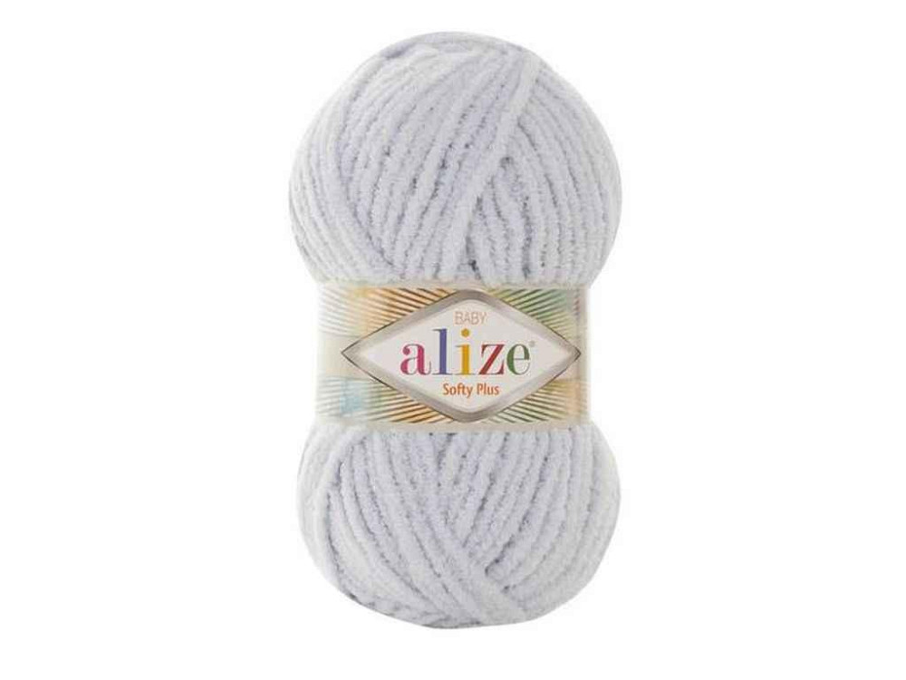 Пряжа Softy Plus 500 5шт/уп светло-серый 100% микрополиэстер 100г 120м ТМ Alize Киев - изображение 1
