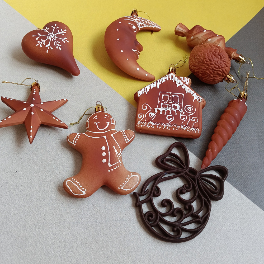 Набір ялинкових прикрас 9 шт печиво | прикраси ялинкові новорічні іграшки пряник Київ - фото 4