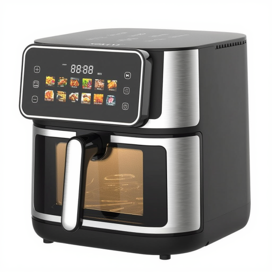 Аерогриль електричний Sokany 8 літрів сенсорна мульти піч 2000 Вт аерофритюрниця побутова для дому SK-10118 Київ