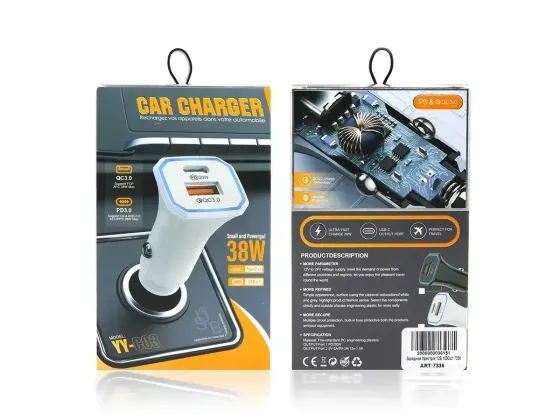 Зарядний пристрій 12В 3,0А 20Вт QC3.0 USBx1 Type-Cx1 YY-C03 Одеса