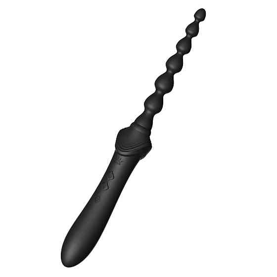 Мультифункціональний вібратор Zalo — Bess 2 Obsidian Black, 4 насадки, підігрів Sex Aura Київ
