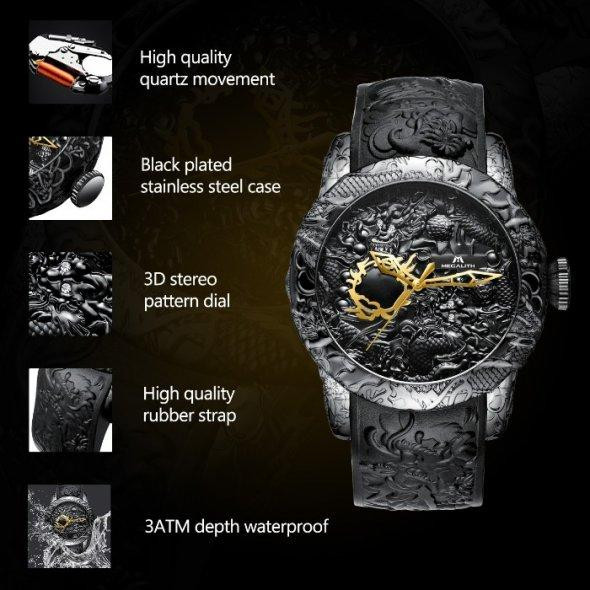 Мужские наручные часы MegaLith Dragon Винница - изображение 8