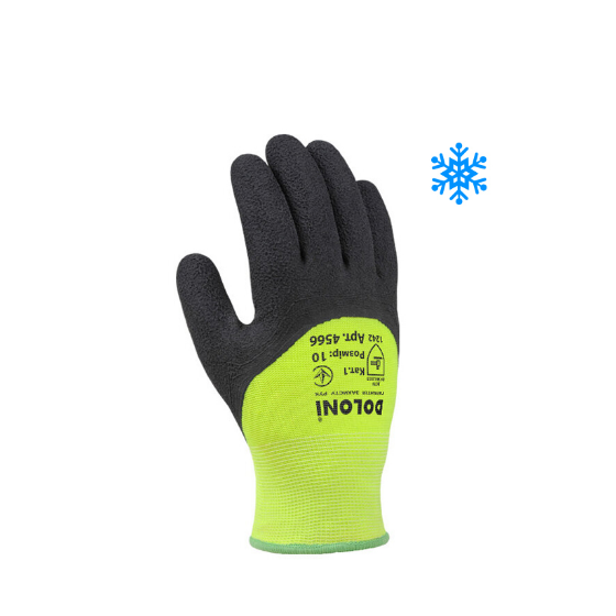 Рукавички 4566 утеплені трикотаж латексне покриття 3/4 облив р.10(XL) зелений ДКГ Житомир - фото 2