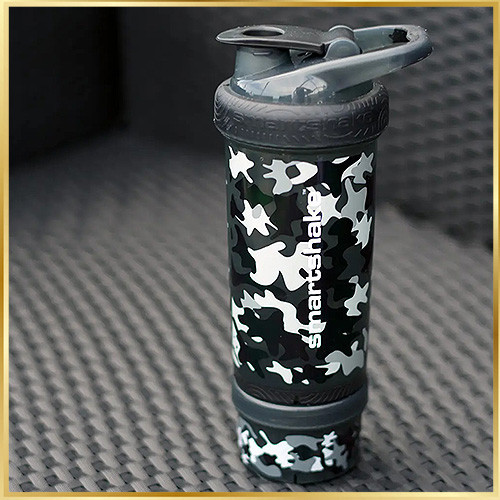 Шейкер спортивный для воды и спортивного питания цвет черный камуфляж SmartShake Revive 750ml Camo Black Киев - изображение 11