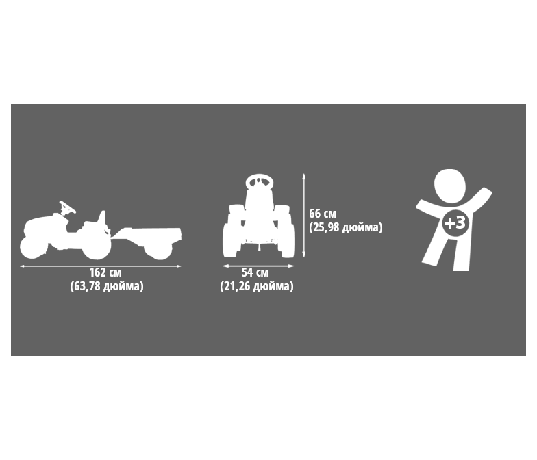 Дитячий педальний трактор New Holland Falk 3090B на педалях для дітей Київ - фото 2