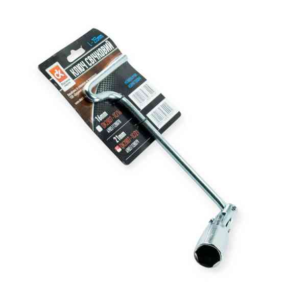 Ключ свечной 21 с карданчиком цельная мет. ручка Мукачево