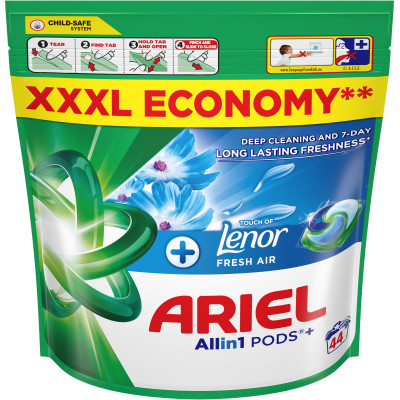 Капсули для прання Ariel Pods+ All-in-1 Touch of Lenor Дотик свіжого повітря Lenor 44 шт. (8700216765077) Вінниця - фото 1