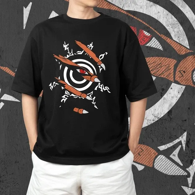 Футболка мужская с принтом Наруто Печатка Дев'ятихвостого Размер 48 Anime0298 Днепр - изображение 3