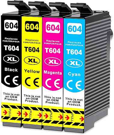 Картриджи совместимые T604XL (604XL) черный/голубой/пурпурный/желтый комплект 4 шт для Epson Киев