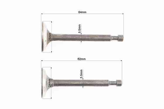Клапан впускний, випускний к-кт 2шт 168F + пружина-2шт + компенсатор клапана-1шт + тарілка клапана-2шт + сальник клапана-1шт Киев