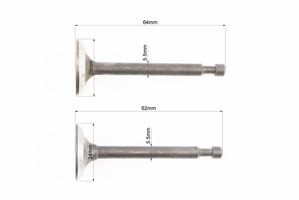Клапан впускний, випускний к-кт 2шт 168F + пружина-2шт + компенсатор клапана-1шт + тарілка клапана-2шт + сальник клапана-1шт Киев - изображение 2