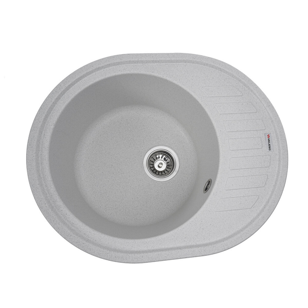 VALESO Гранітна мийка для кухні VALESO SOUL 6250 матова Біла в крапку Коломия - фото 5