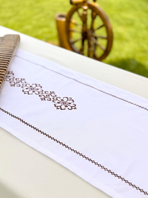 Ecotton Ранер доріжка Ecotton 45x170 см для обіднього столу водовідштовхувальна в етно-стилі бі Коломия - фото 3