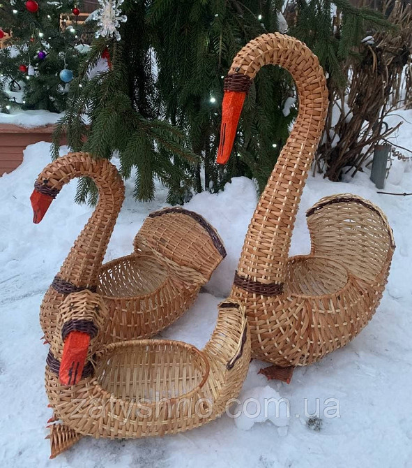 Плетений кошик кашпо набір 3 шт Київ - фото 3