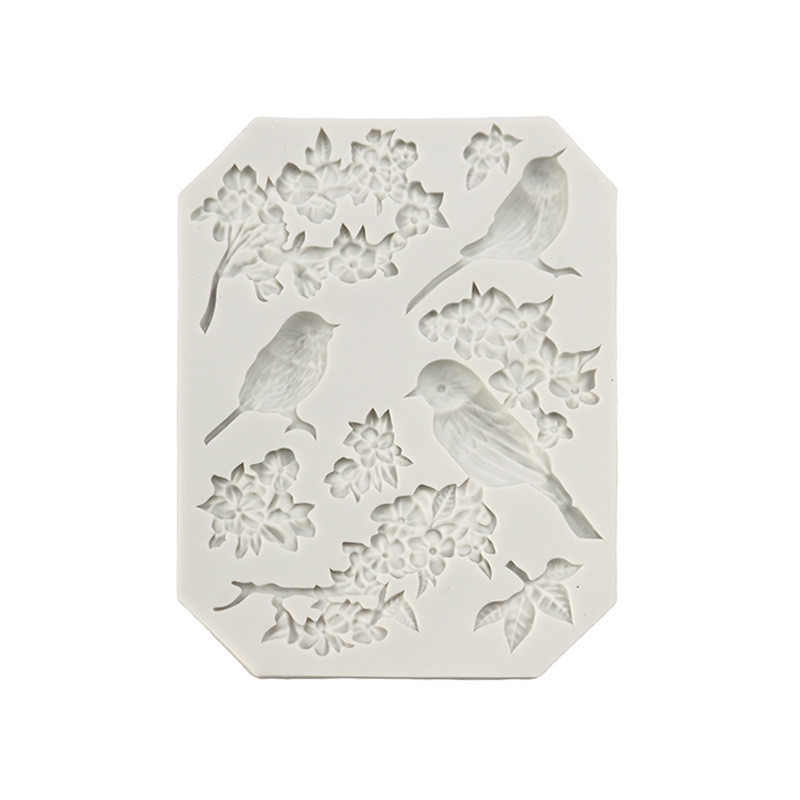 Молд силиконовый Птицы 117 на 90 мм серый Киев - изображение 7