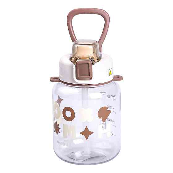 Yiwu Пляшка для води дитяча 650 мл на ремінці пляшечка з трубочкою для дитини для спорту і школ Коломия