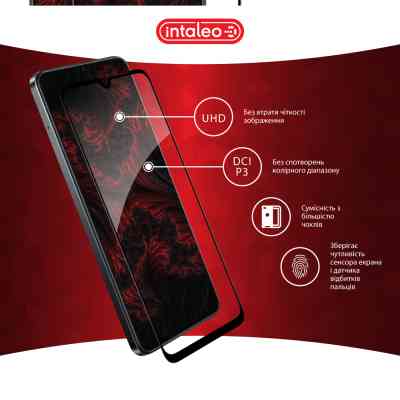 Скло захисне Intaleo Full Glue Realme Note 60X Black (1283126609053) Вінниця