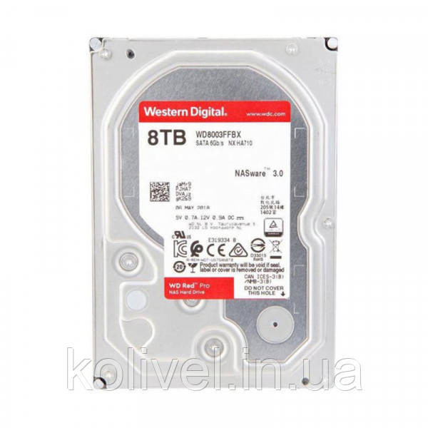 HDD 8000Gb, 7200rpm, WD Red Pro, 256M, SATA 6 Gb/s (WD8003FFBX) (WD8003FFBX#) Киев - изображение 1