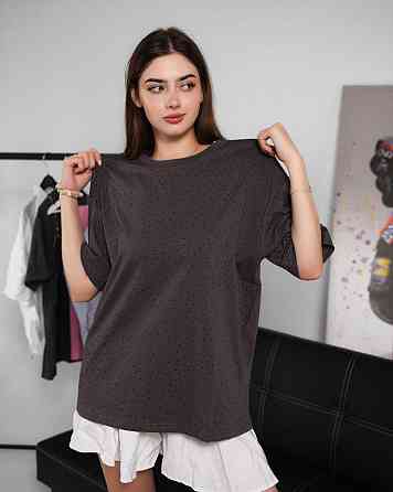 Футболка сіра стрази ВТ6336 Одеса