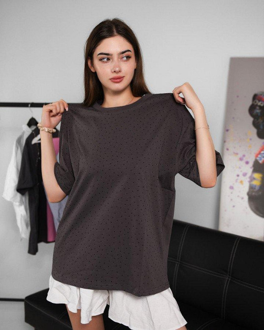 Футболка сіра стрази ВТ6336 Одеса - фото 6