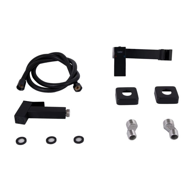 Набір для душу гігієнічного Lidz Kubis 110 Black LDKUB110BLA46104 чорний мат Київ - фото 5