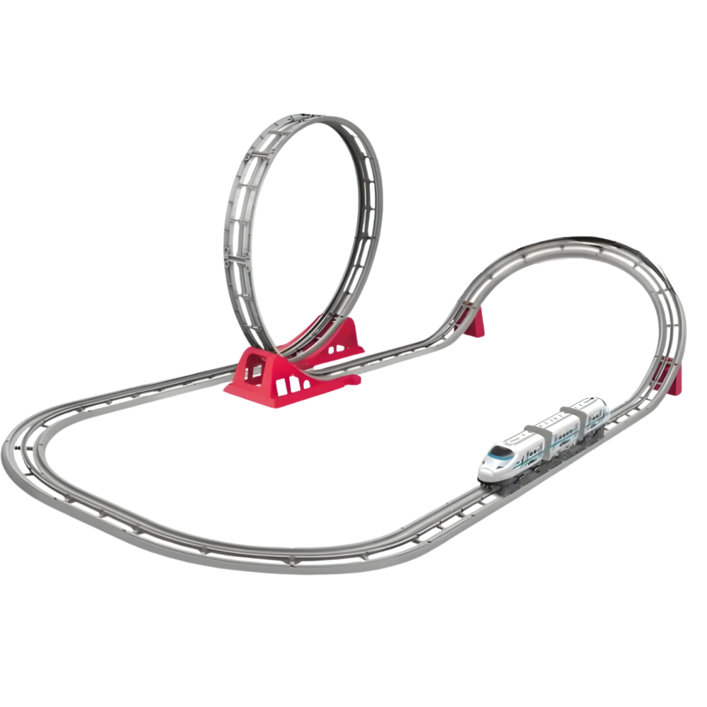 Іграшкова залізниця, дитяча з поїздом на батарейках 4хAAA для хлопчиків і дівчаток, пластикова, велика 115х53х41 см Кам'янець-Подільський - фото 5