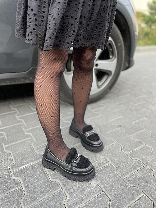 Arcoboletto Туфлі жіночі Arcoboletto чорні натуральна шкіра зима євро-хутро 36р.(5278) Коломия - фото 10